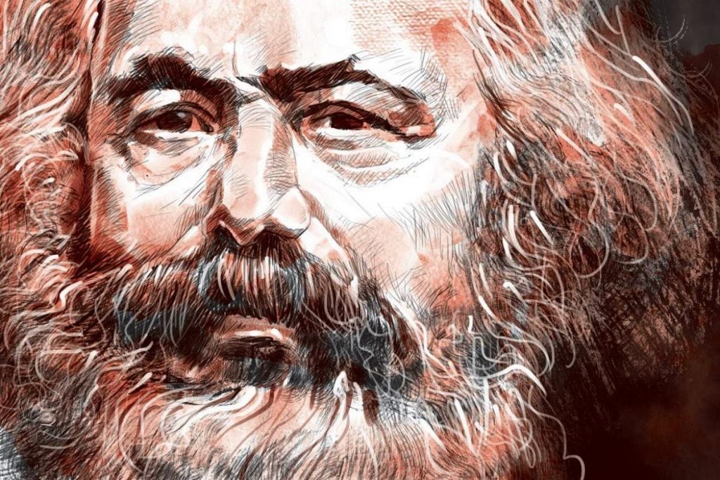 Portrait of Karl Marx by Amit Bandre
