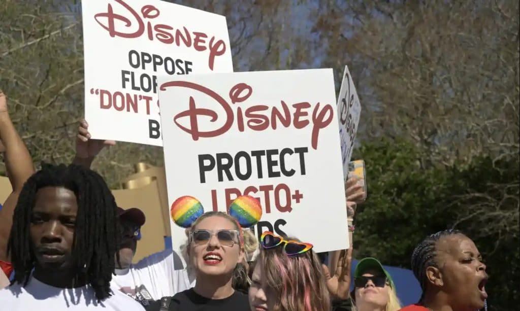Disney Don't Say Gay protest