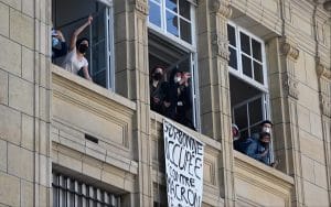 Student protest at Sorbonne