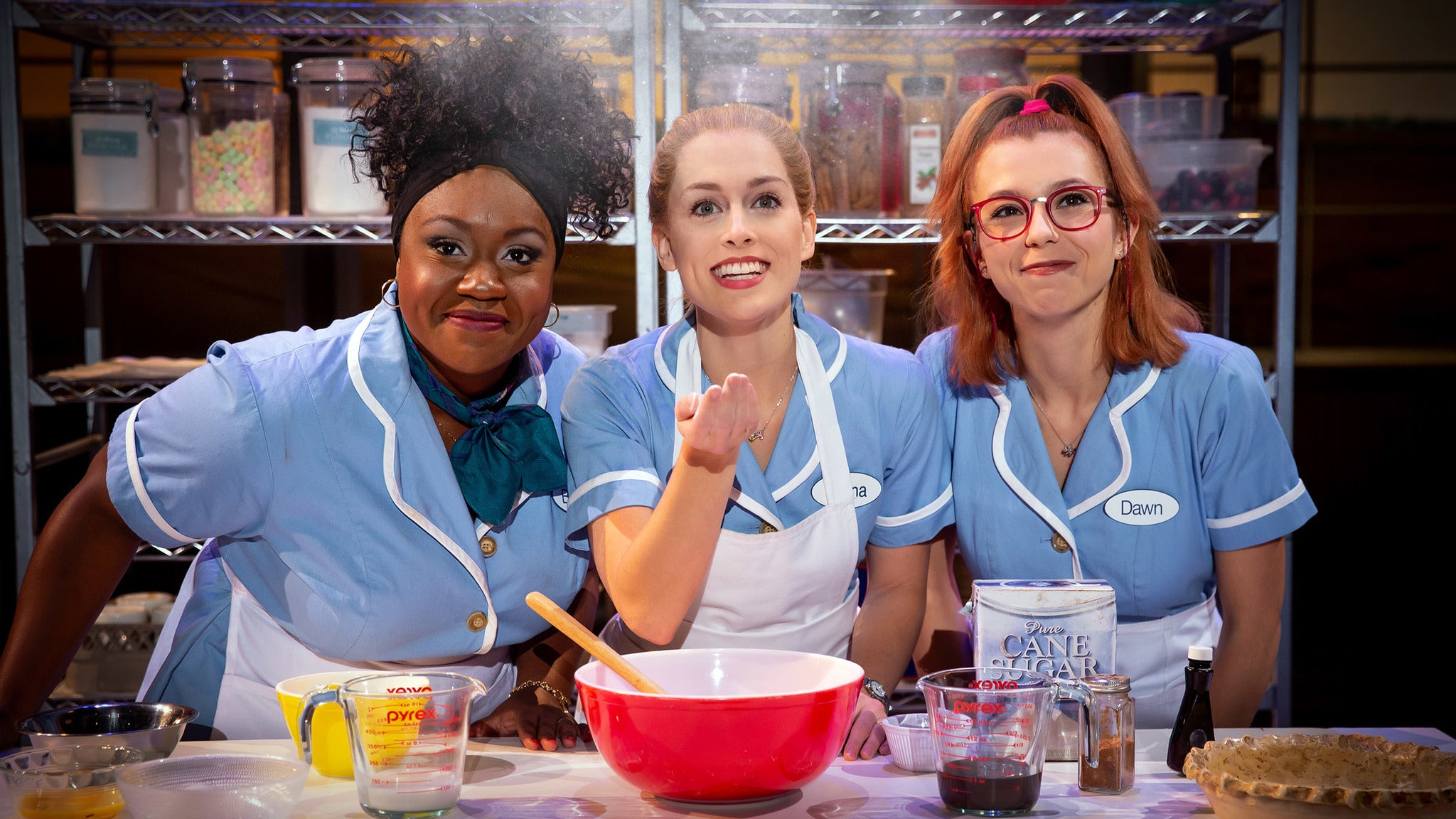 Three actresses from the musical Waitress.