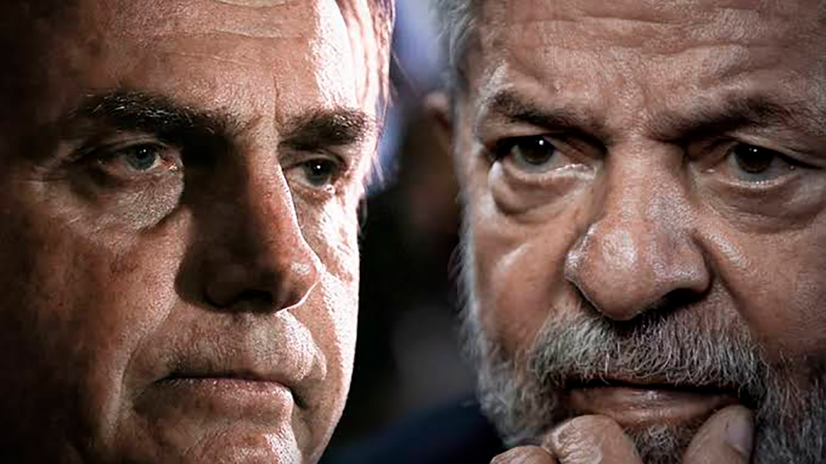 Brazil's president Jair Bolsonaro and former president Luis Ignacio "Lula" Da Silva