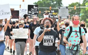 A BLM protest in Detroit in 2020