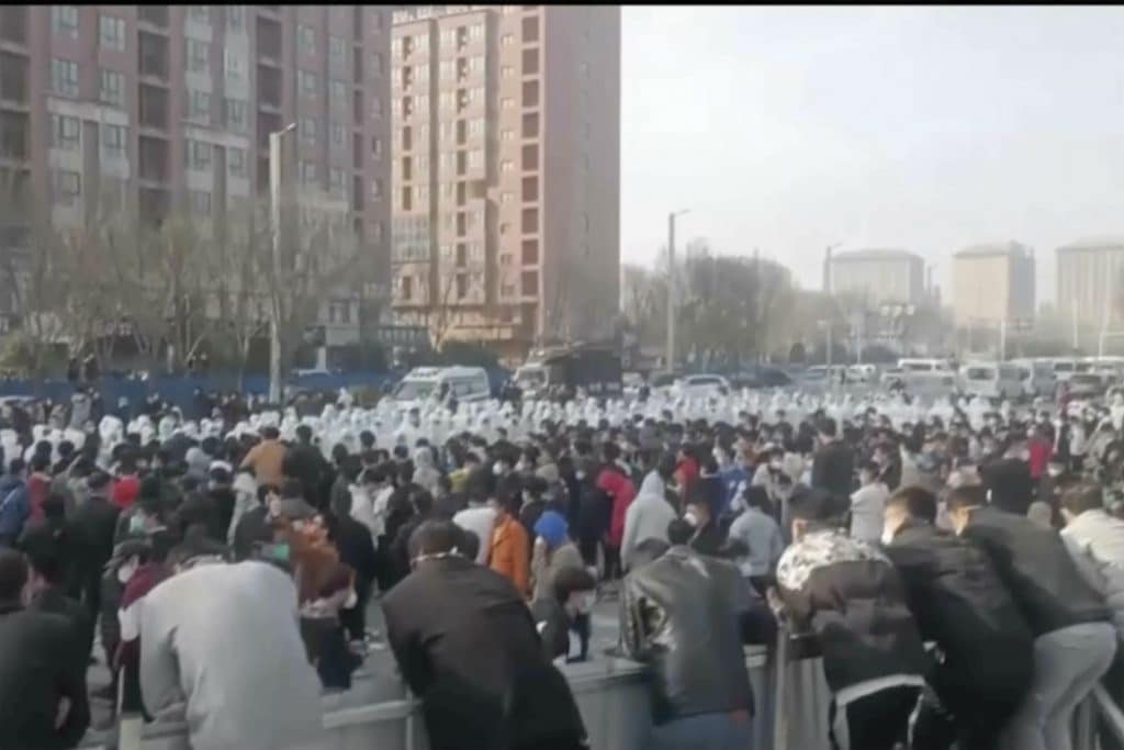 Protests at Foxconn in China