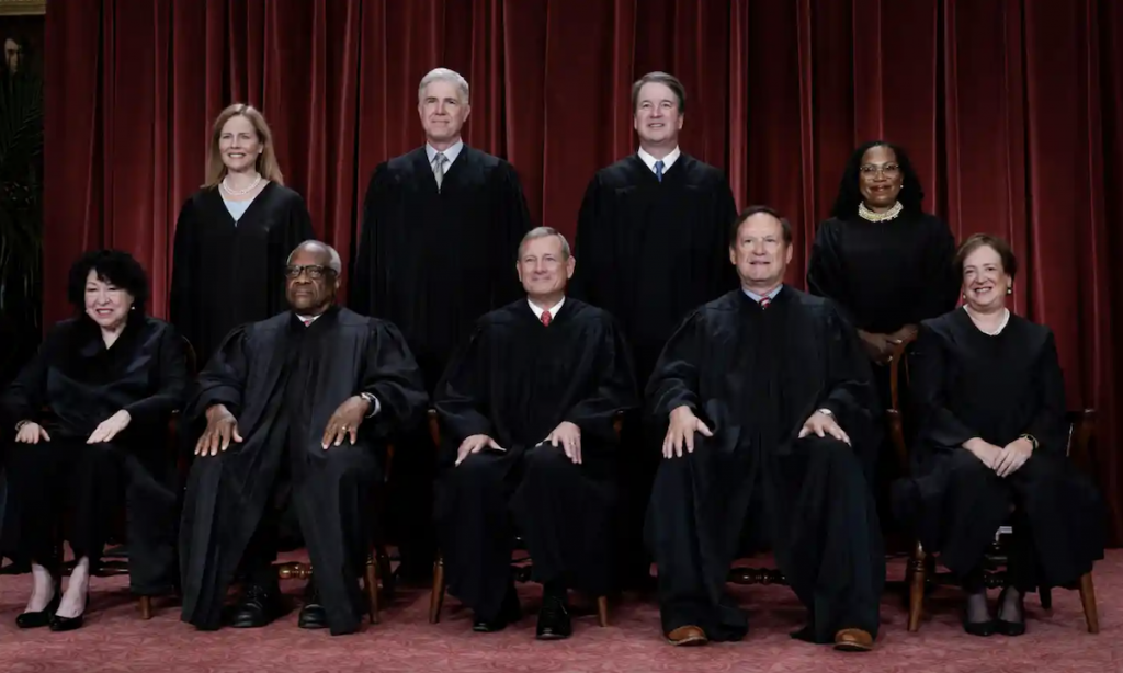 The 9 current U.S. Supreme Court justices.