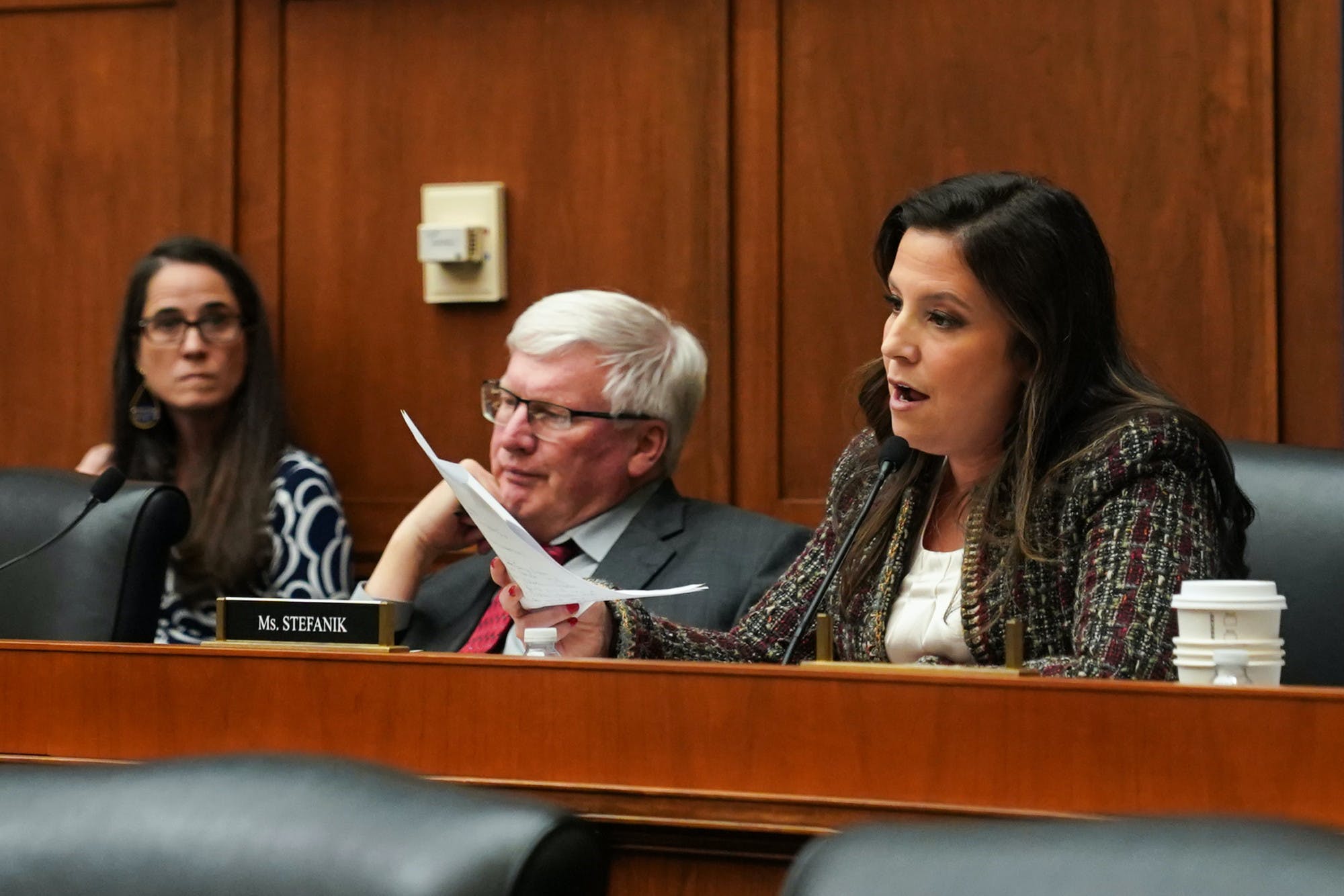 Congresswoman Elise Stefanik at a congressional hearing on antisemitism.