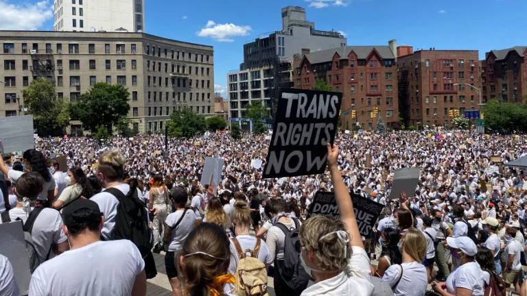 Mobilization for trans rights at Brooklyn, June 2020.